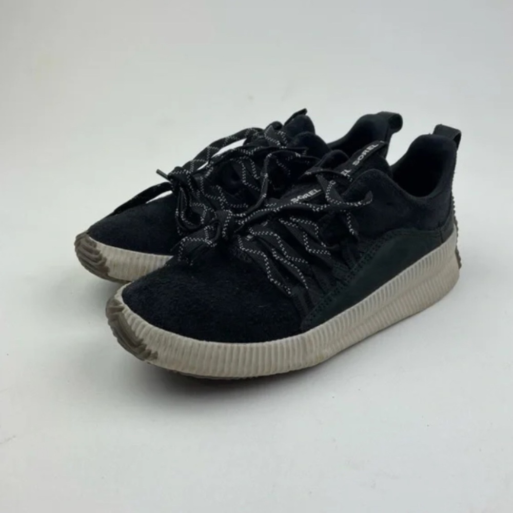 SOREL OUT N” ABOUT WATERPROOF BLK SUEDE SNEAKERS Size 5.5